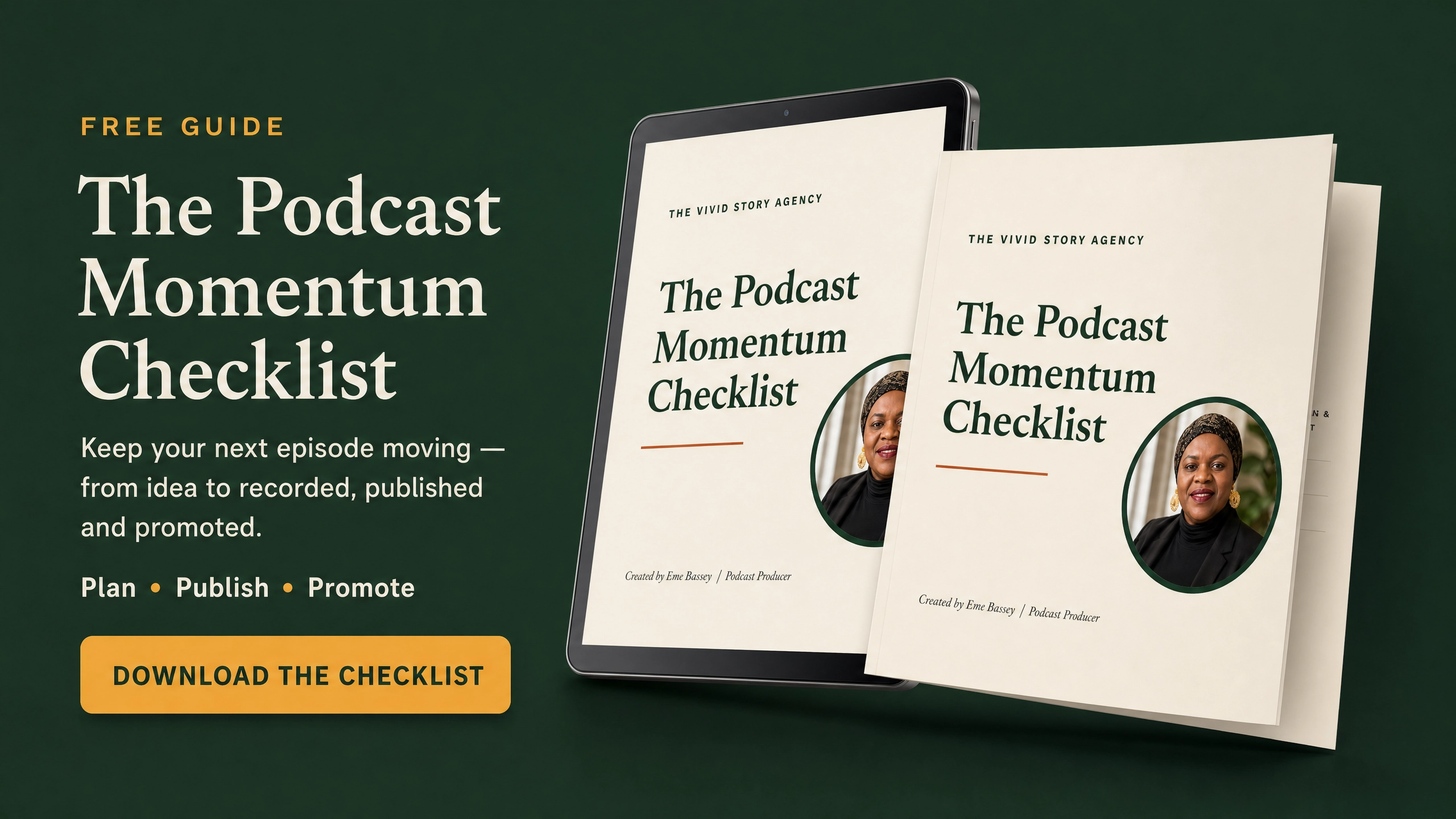 The Podcast Momentum Checklist — free guide preview